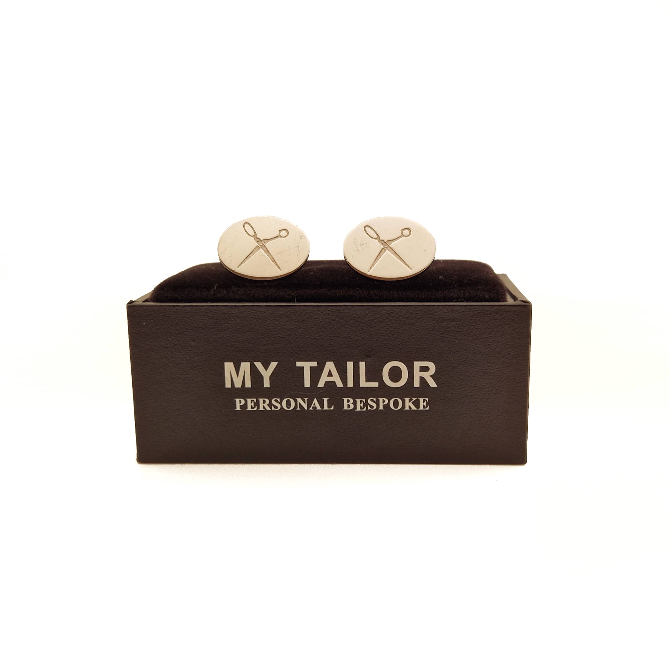 Boutons de manchette ovales sur-mesure en argent sterling 925 - My Tailor