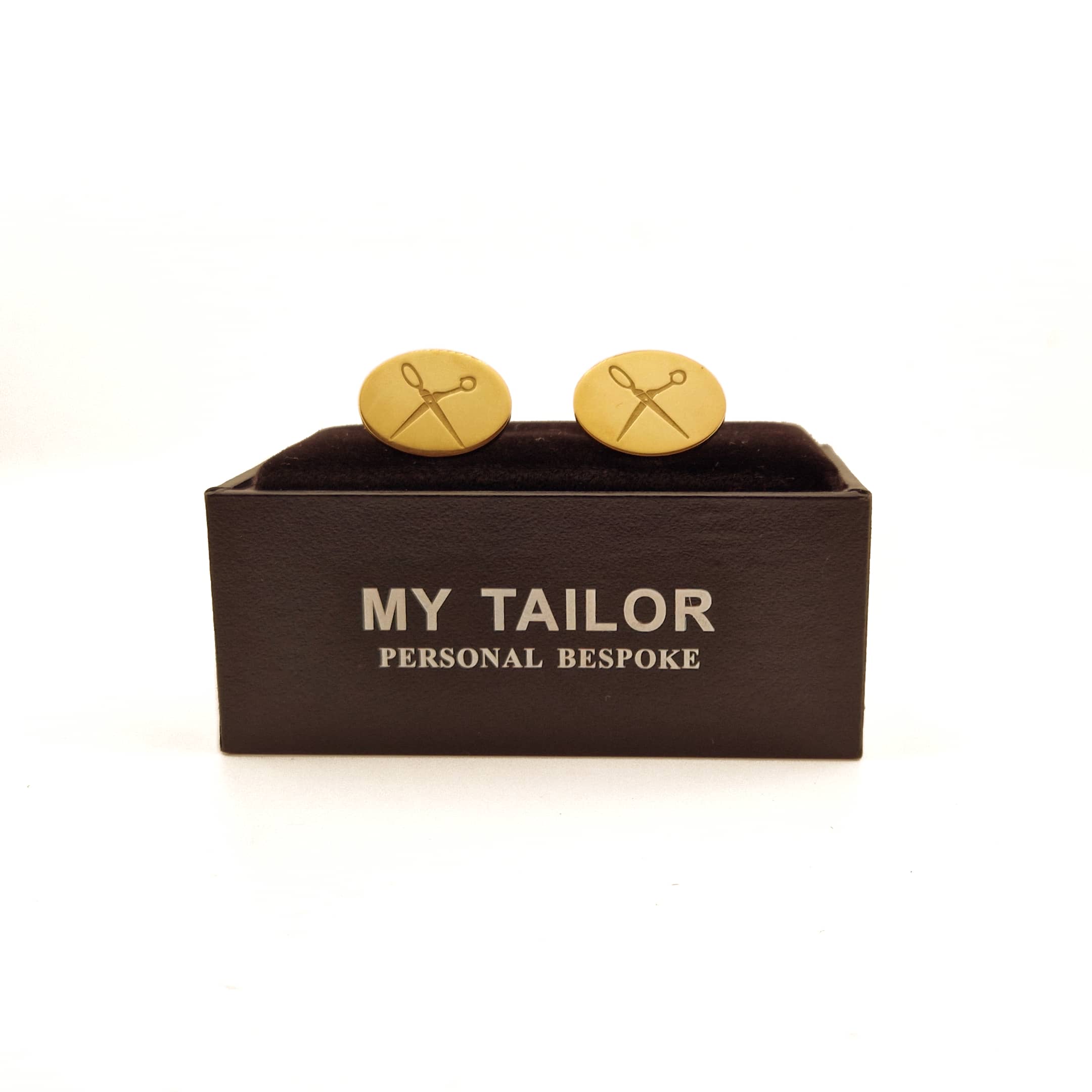 Boutons de manchette ovales sur-mesure en vermeil plaqué or - My Tailor