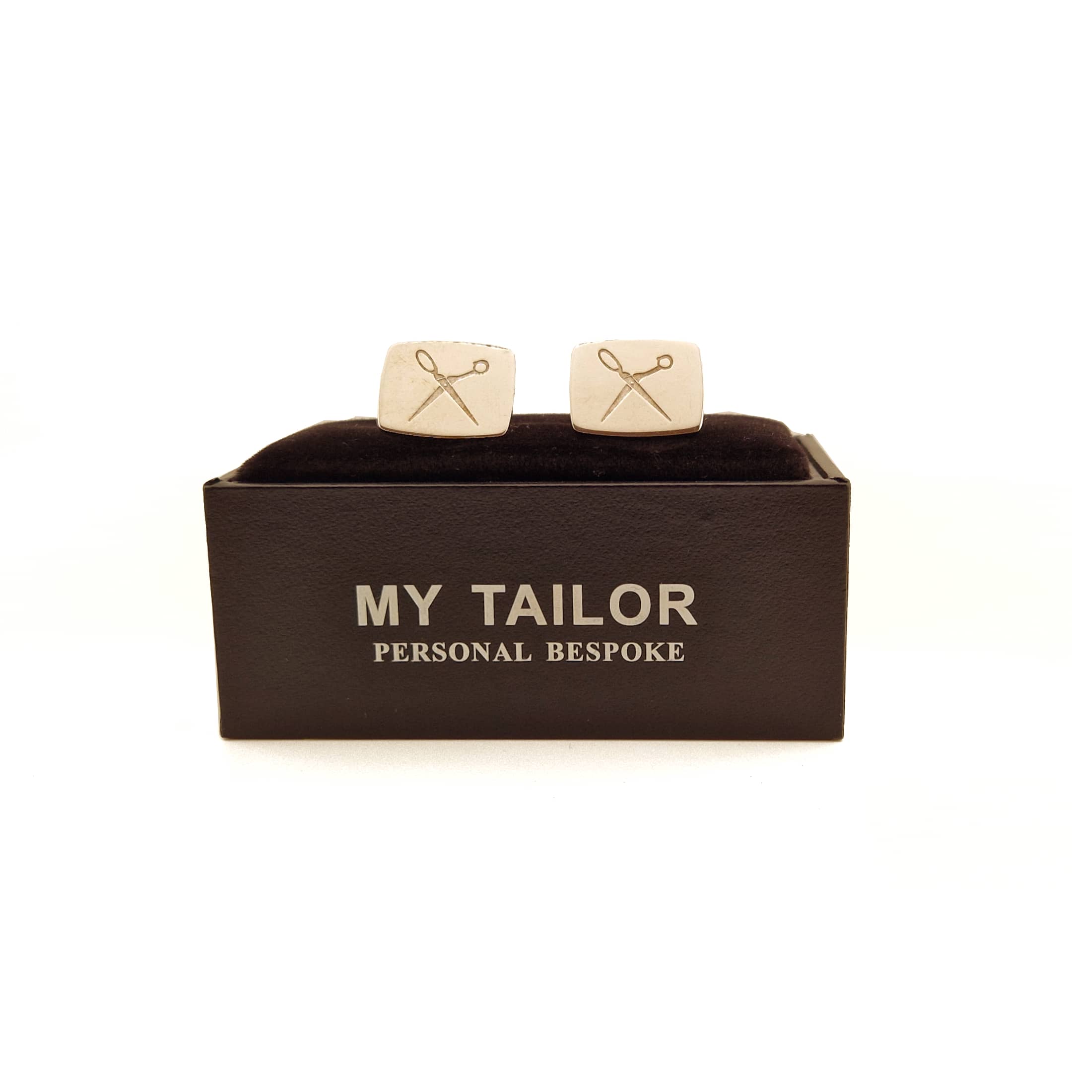 Boutons de manchette rectangulaires sur-mesure en argent sterling 925 - My Tailor