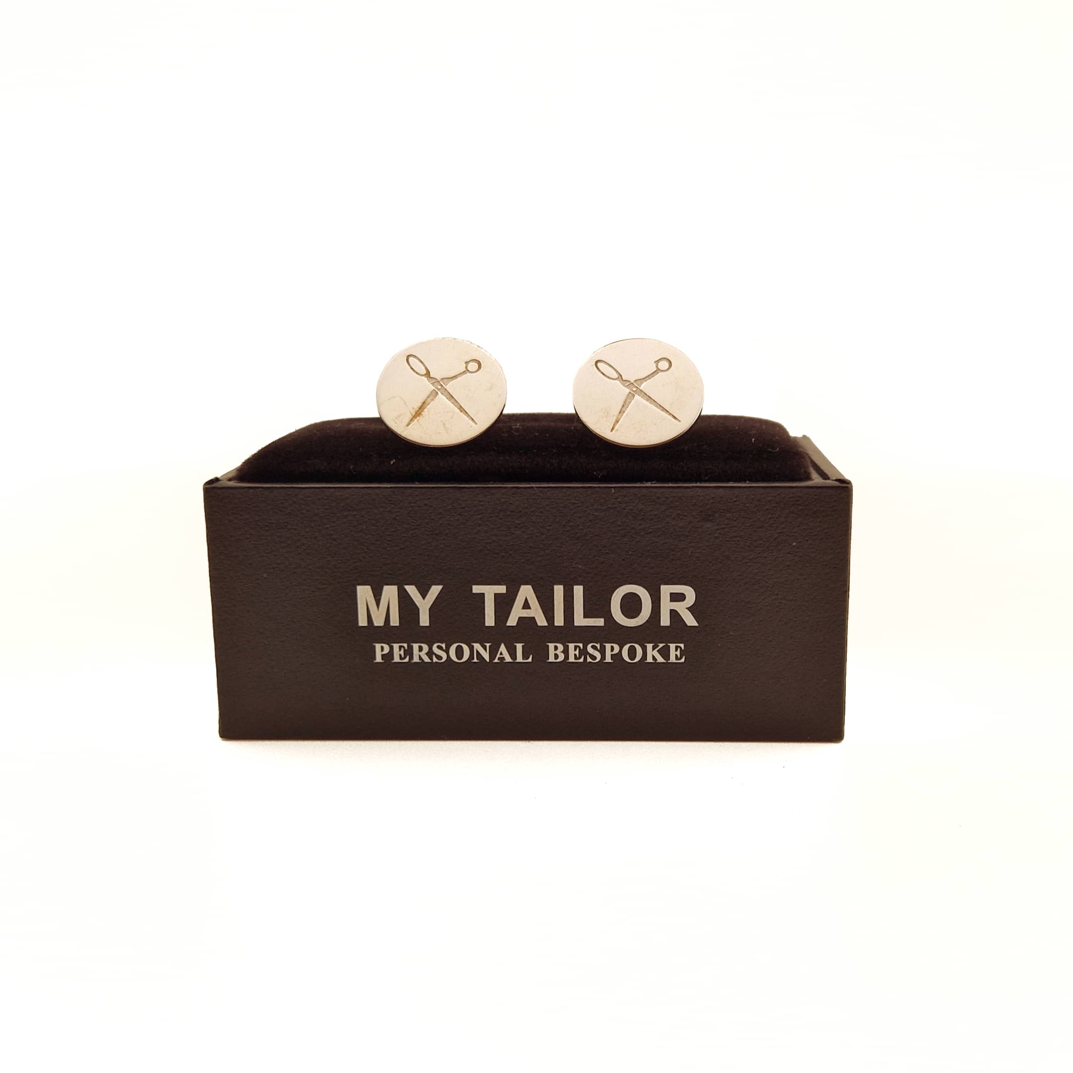 Boutons de manchette ronds sur-mesure en argent sterling 925 - My Tailor